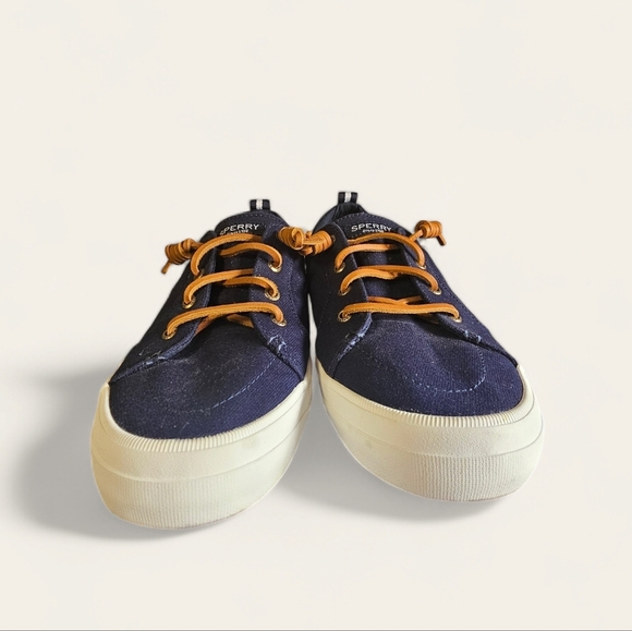 Sperry Crest Vibe Navy Blue Canvas Shoes | Women's Size 11 - Picture 4 of 12